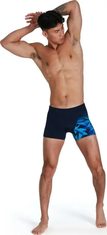 Rroba banje burra Speedo Hyper Boom V-Cut, ECO Endurance+, i kaltër i errët
