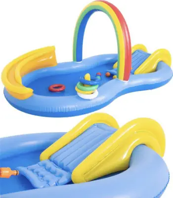 Pishinë për fëmijë Bestway Rainbow Playground 51348, 220x122 cm, shumëngjyrëshe