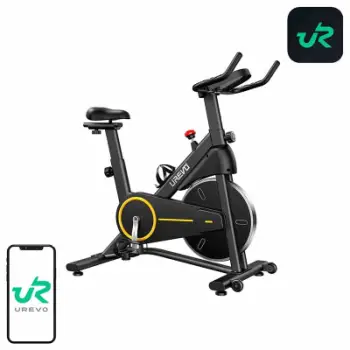 Bicikletë spinning Urevo T1, volant 12kg, deri 120kg, e zezë