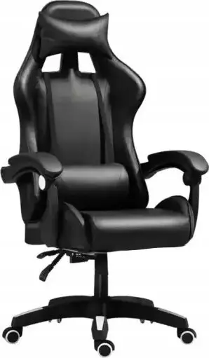 Karrige gaming Extralink Black G-524, rrotulluese, deri 150kg, e zezë