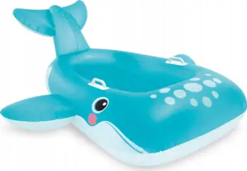 Lodër fryrëse plazhi Intex Blue Whale Ride On, për fëmijë, me doreza, blu