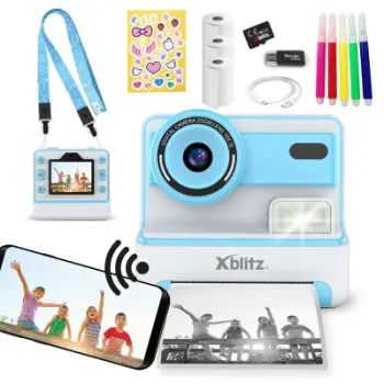 Kamerë instant Xblitz Flash, printer termik, blu