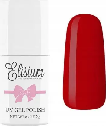 Llak hibrid Elisium UV Gel 031, 8ml, i kuq