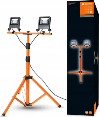 Reflektor pune LED Ledvance Worklights Tripod, 2x20W, 4000K, portokalli