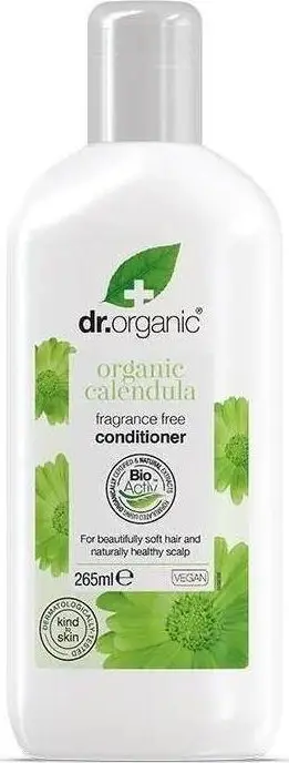 Balsam flokësh Dr. Organic Calendula, për skalp të ndjeshëm, pa aromë, 265ml