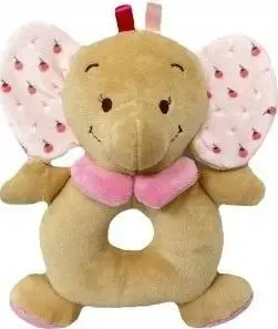 Lodër rrotulluese Tullo Rattle Rattle, elefant, 18 cm, rozë