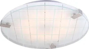 Spot tavani Brilliant MILOS, 34 cm, 2 drita, bakër antik e bardhë
