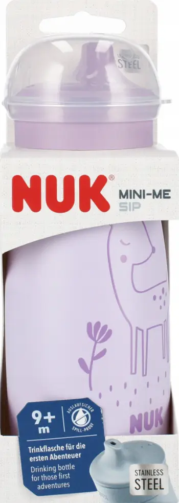 Gotë për fëmijë NUK Mini Me, 300ml, çelik, vjollcë