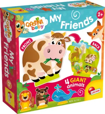 Lojë edukative Lisciani Carotina Baby My Animal Friends, puzzle me kafshë, 2+