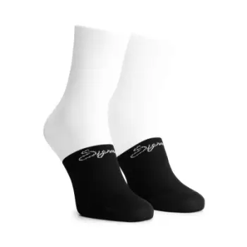 Çorape çiklizmi Rogelli Signature Premium, të larta 18cm, antibakteriale, bardh e zezë