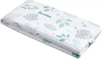 Shtrat ndërrimi udhëtimi Sensillo Floral, 58x40cm, PVC pa ftalate, blu