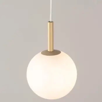 Lampë varëse Gama 1 Sphere, 1xG9 12W, lartësia 95cm, e bardhë dhe ari