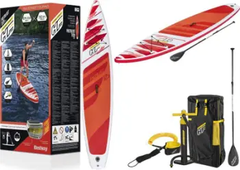 Dërrasë SUP Bestway Hydro-Force Fastblast Tech, e fryrshme, 12'6", portokalli e kuqe