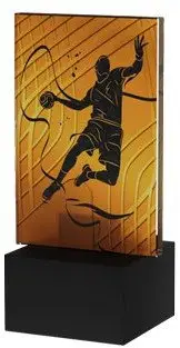 Trofe sportiv Victoria Sport Trophy Amber, pllaka dekorative, bazë e zezë