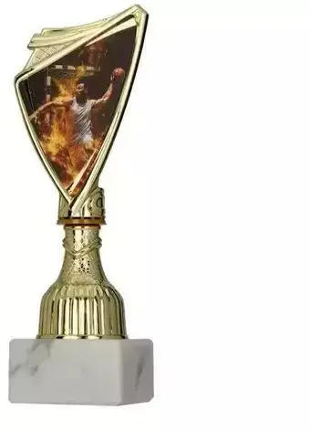 Kupë sportive Victoria Sport Plastic Cup HANDBALL, plastikë, bazë mermeri, ngjyrë ari