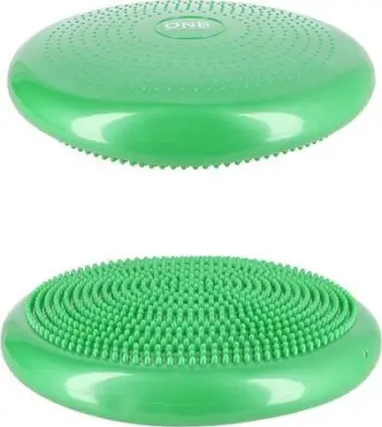 Disk balancues sensomotorik One Fitness PSM10, 35cm, për ushtrime dhe rehabilitim, jeshil