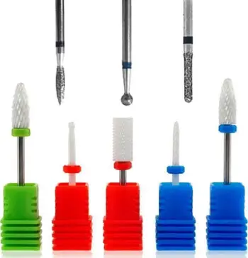 Set freza qeramike dhe diamant AG131G, 8 pjesë, për manikyr dhe pedikyr