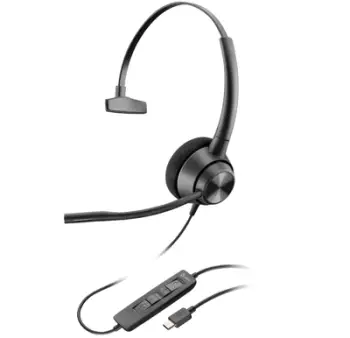 Kufje me mikrofon HP Poly EncorePro 310 USB, monaurale, me kabllo, e zezë