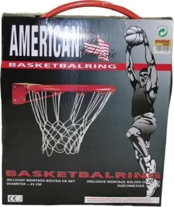 Unazë basketbolli Spartan American, 45 cm, metal, e kuqe