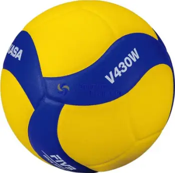 Top volejbolli Mikasa V430W, për sallë, i verdhë blu