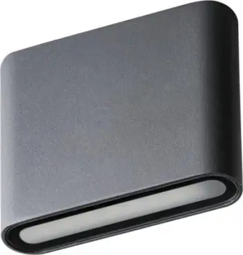 Llambë murale LED për jashtë Kanlux Garto 29270, 8W, dritë e bardhë neutrale, gri grafit