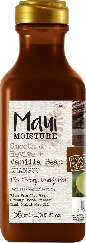 Shampo flokësh Maui Moisture Smooth and Revive Vanilla Bean, anti-frizz, 385 ml