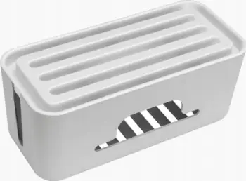 Kuti organizuese kabllosh Alterzone Box L, menaxhim kabllosh, plastike, e bardhë