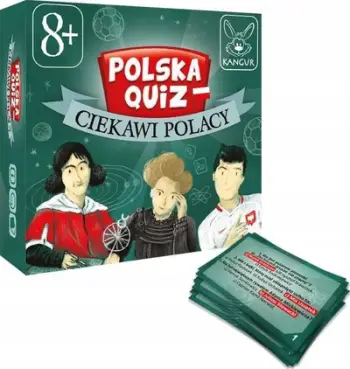 Lojë tavoline Poland Quiz Curious Poles Kangaroo, 108 pyetje, 36 karta, shumëngjyrëshe
