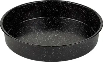 Tepsi pjekje NAVA Nature, rrumbullake, 32 cm, efekt graniti, e zezë