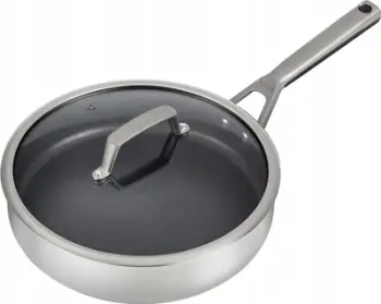 Tigan sauté Ninja Foodi ZEROSTICK C60126EU, çelik inox, 26 cm, argjendtë