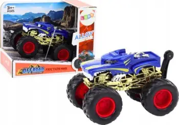 Makina lodër off-road, rrota të mëdha gome, blu