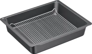 Set tigan furre Siemens HZ633070, me skarë, 46.4 x 39.2 x 9.6 cm, gri i errët