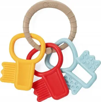 Lodër çelësash Chicco Eco+ Keychain, për foshnje 3m+, shumëngjyrëshe