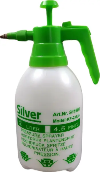 Spërkatës presioni SilverTools 2L, pompim manual, lanci 49 cm, portokalli