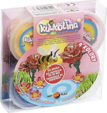 Plastelinë modeluese Art and Play Kulkolina Standard A, 4 ngjyra, që thahet në ajër