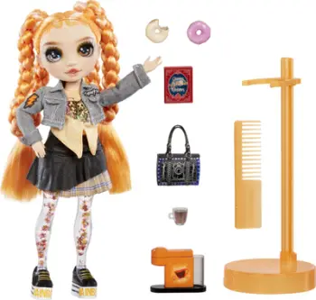 Kukull Rainbow High Sparkle and Shine Clementine Orange, 28cm, e portokalltë