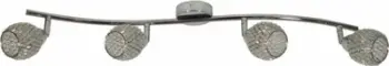 Llambadar tavanor Clear Bar, 4x40W G9, metal me rruaza transparente, krom