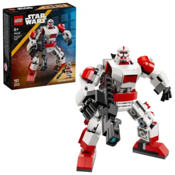 Lodër LEGO Star Wars 75448 Clone Shock Trooper Mech, set ndërtimi, 6+