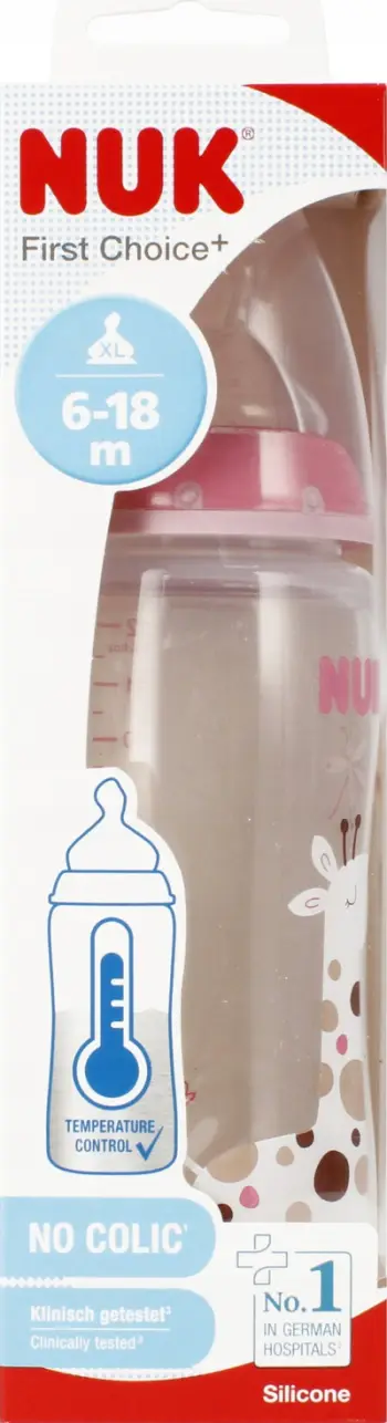 Biberon NUK First Choice, 300ml, 6-18 muaj, rozë