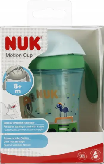 Gotë për fëmijë NUK Motion Cup, 230 ml, 8m+, e gjelbër