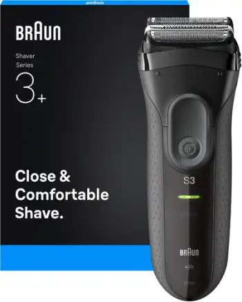 Brisk elektrik Braun Series 3+ 3000S, tharje e thatë, i papërshkueshëm nga uji, gri