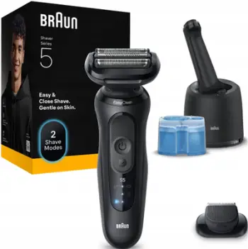 Rroje elektrike Braun Series 5 52-N7200cc, me stacion pastrimi dhe karikimi, e zezë
