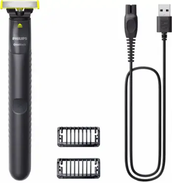 Trimmer Philips OneBlade QP1424/10, 3 në 1, rezistent ndaj ujit, i zi