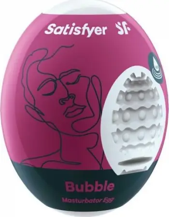 Lodër intime Satisfyer Bubble Masturbator Egg, silikon, njëpërdorimshme, rozë