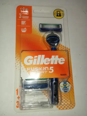 Rroje Gillette Fusion5 Sport Starter, 1 dorezë, 3 koka, blu