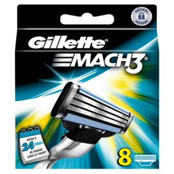 Kokë rezervë rroje Gillette Mach3, 8 copë, për meshkuj