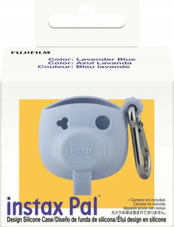 Futrollë silikoni për kamera Fujifilm Instax Pal, me karabiner, blu lavandë