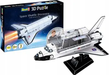 Puzzle 3D German Level 00251 Space Shuttle Discovery, letër, për fëmijë