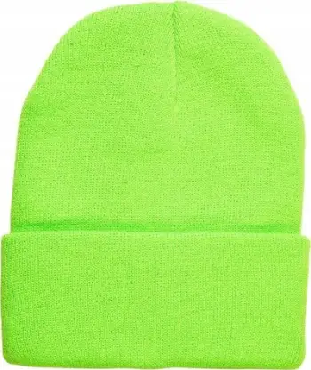 Kapelë beanie Green Neon, e thurur, madhësi universale, jeshile neon