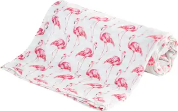 Pelenë për bebe Bocioland Bamboo, 75x75cm Flamingos Bocioland